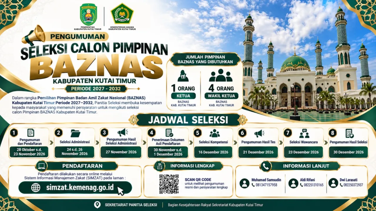 Seleksi Calon Pimpinan Baznas Kabupaten Kutai Timur